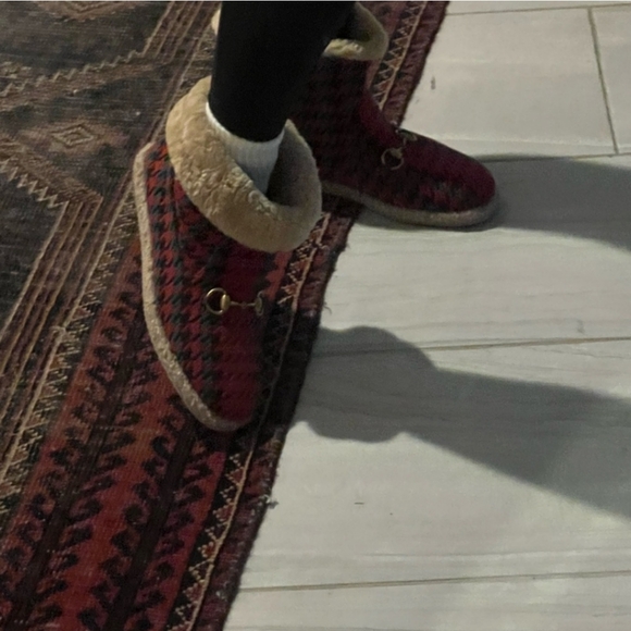 Gucci Fria Merino Wool Horsebit Houndstooth Wool Ankle Boot Women size 41 - Picture 9 of 10